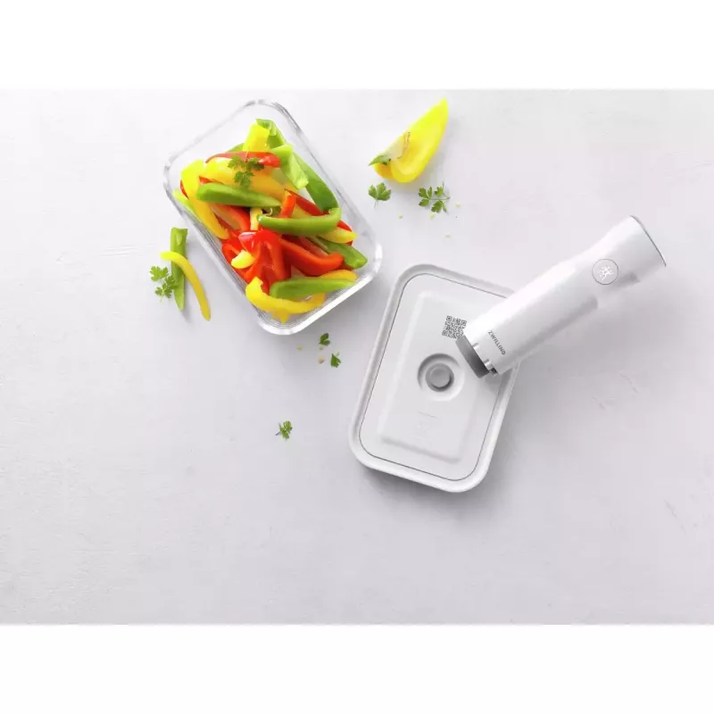 Fiambrera ZWILLING FRESH & SAVE rectangular 0,9 L, recipiente de cristal con tapa de plástico hermética, apta para horno/microondas/frigorífico