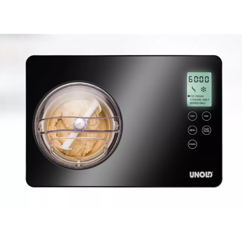 Unold 48845 máquina de helados máquina de helados con compresor 2 L 180 W negro, acero inoxidable