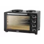 Unold Small kitchen all in one, cocina independiente, negro, mando giratorio, negro, metal, vidrio