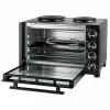 Unold Small kitchen all in one, cocina independiente, negro, mando giratorio, negro, metal, vidrio