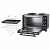 Unold Small kitchen all in one, cocina independiente, negro, mando giratorio, negro, metal, vidrio