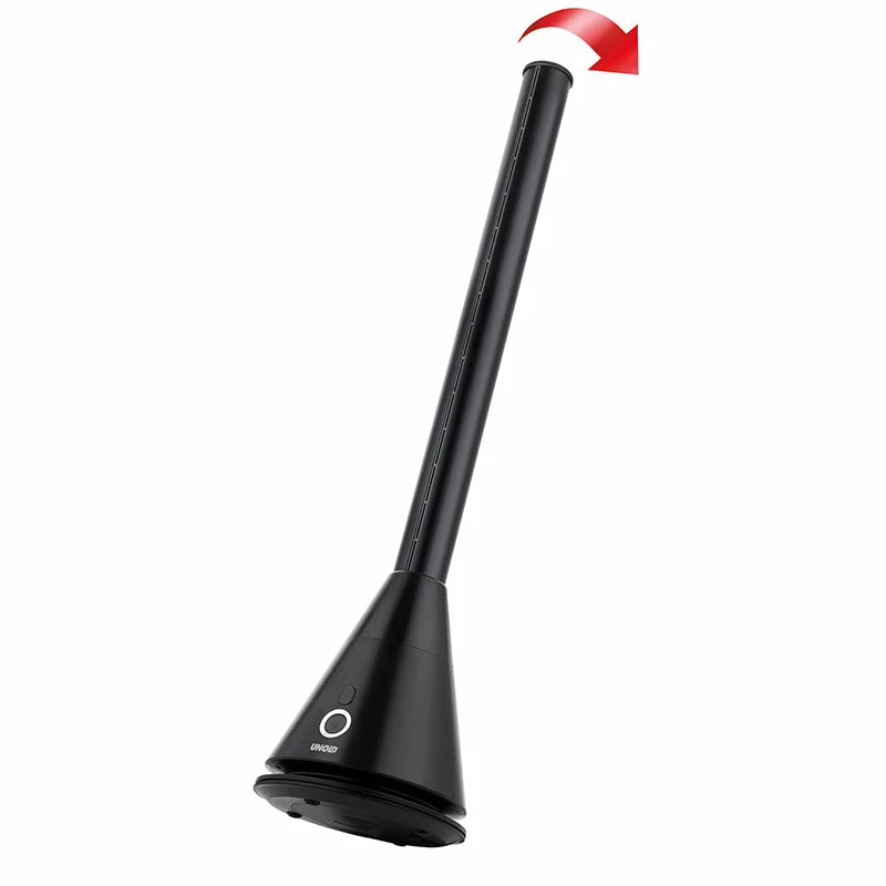 Unold ventilador de torre negro Tower, ventilador de torre doméstico, negro, suelo, plástico, 90°, táctil