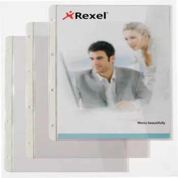 Rexel Carpeta de documentos con tapa abatible, 210 x 297 mm (A4), Transparente, 0,13 mm, 233 mm, 301 mm, 2 mm