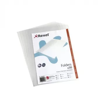 Rexel Crystal L Funda A4 transparente (50), 210 x 297 mm (A4), Transparente, Polipropileno (PP), 221 mm, 312 mm, 15 mm