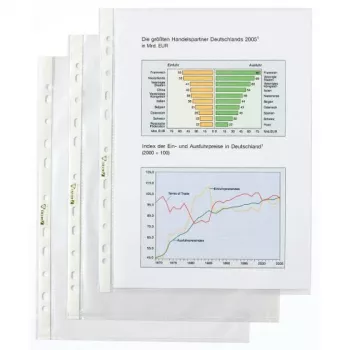 Rexel Funda - Calidad premium, 210 x 297 mm (A4), Transparente, Polipropileno (PP), Vertical, 10 uds.