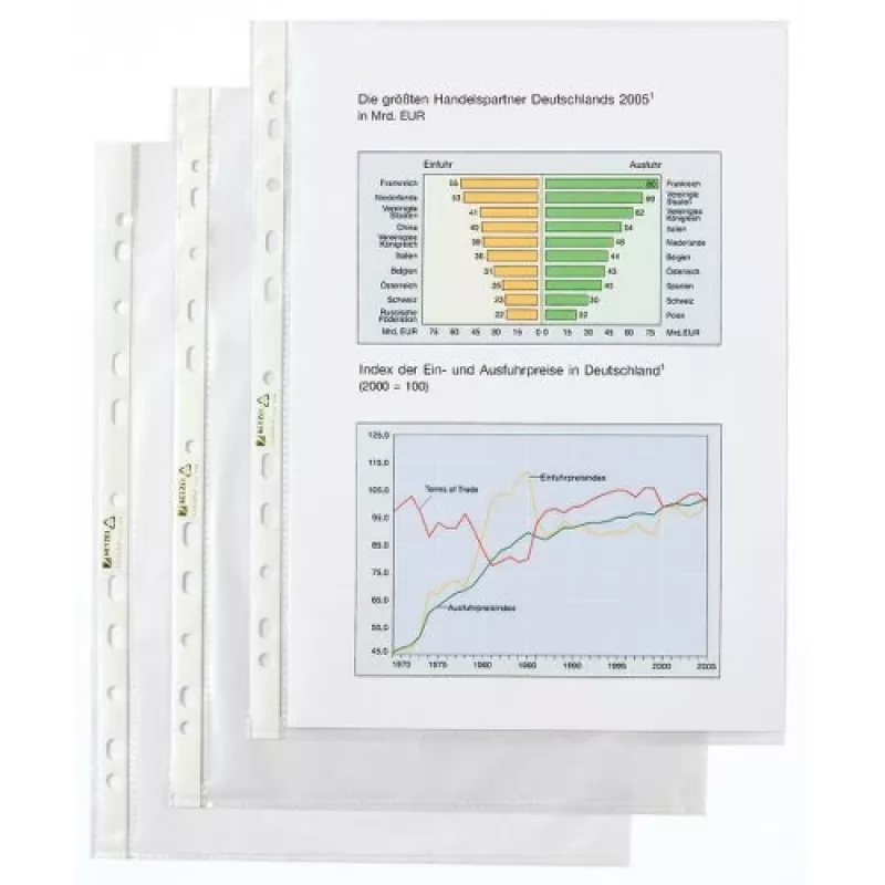 Rexel Funda - Calidad premium, 210 x 297 mm (A4), Transparente, Polipropileno (PP), Vertical, 10 uds.