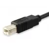 Equip cable USB 2.0 Type-C a Type-B, 1 m, USB B, USB C, USB 2.0, conector macho/conector macho, negro