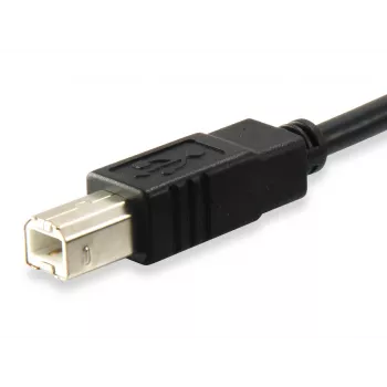 Equip cable USB 2.0 Type-C a Type-B, 1 m, USB B, USB C, USB 2.0, conector macho/conector macho, negro