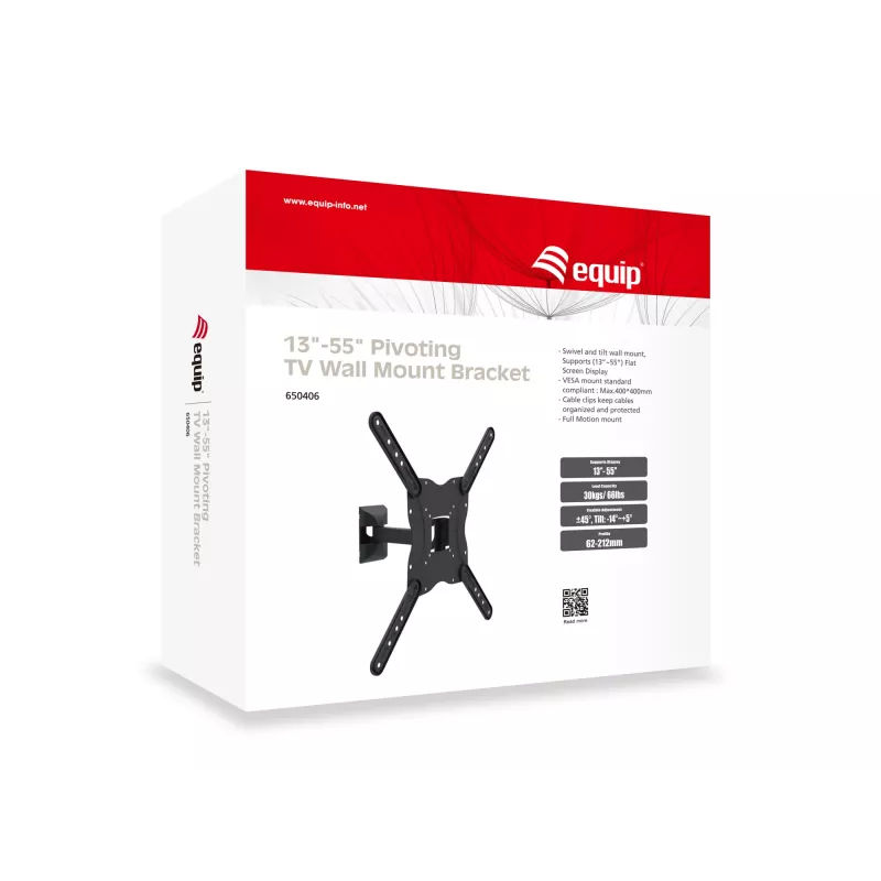 Equip soporte de pared orientable para TV de 13 a 55 pulgadas