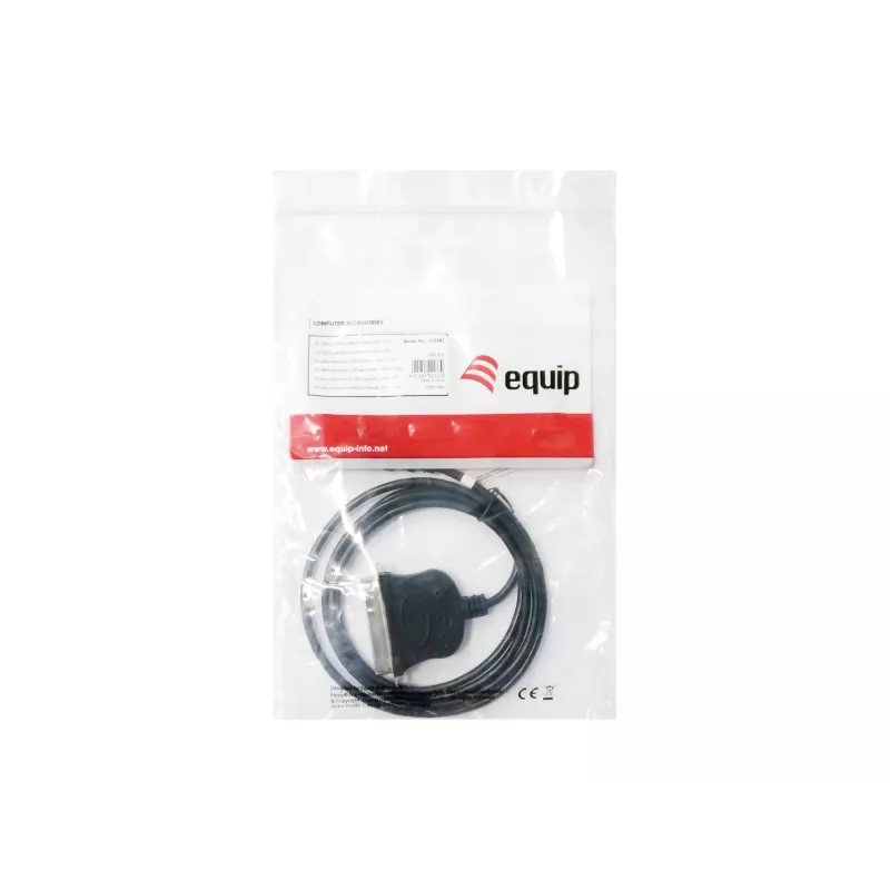 Equip Cable adaptador de USB-A a paralelo (Centronics 36), 1,5 m, negro