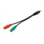 Equip 147943 cable de audio 1,5 m 2 x 3,5 mm 3,5 mm negro