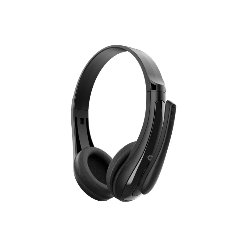 Auriculares con cable CONCEPTRONIC POLONA06B3T, estéreo 3,5 mm, micrófono con cancelación de ruido, supraaurales, 20–20000 Hz, cable de 1,8 m, negro