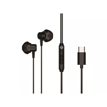 Auriculares in-ear con cable CONCEPTRONIC BRENDAN04B — USB-C, 20–20000 Hz, cable de 1,2 m, 14 g, negro