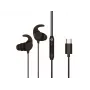Auriculares in-ear con cable CONCEPTRONIC BRENDAN05B – USB-C, 20–20000 Hz, cable de 1,2 m, enganche para la oreja (negro)