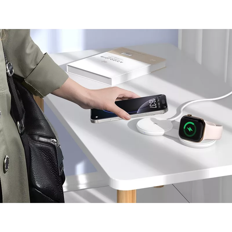 Conceptronic GORGON04W cargador inalámbrico magnético plegable Qi2 25W 2 en 1