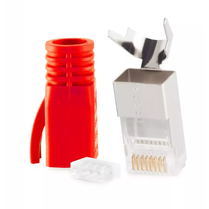Conector de cable RJ-45 ShiverPeaks 72067-R rojo