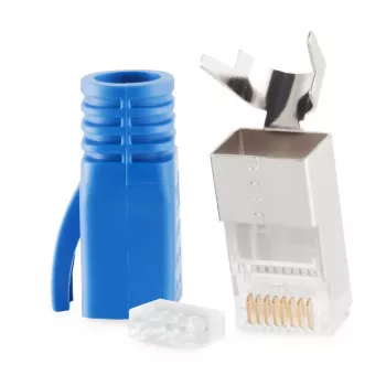 Conector macho RJ-45 ShiverPeaks 72067-B azul