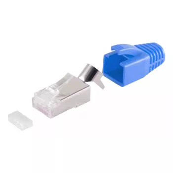 Conector macho RJ-45 ShiverPeaks 72067-B azul