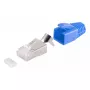 Conector macho RJ-45 ShiverPeaks 72067-B azul