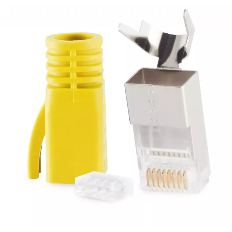 Conector macho RJ-45 ShiverPeaks 72067-Y amarillo