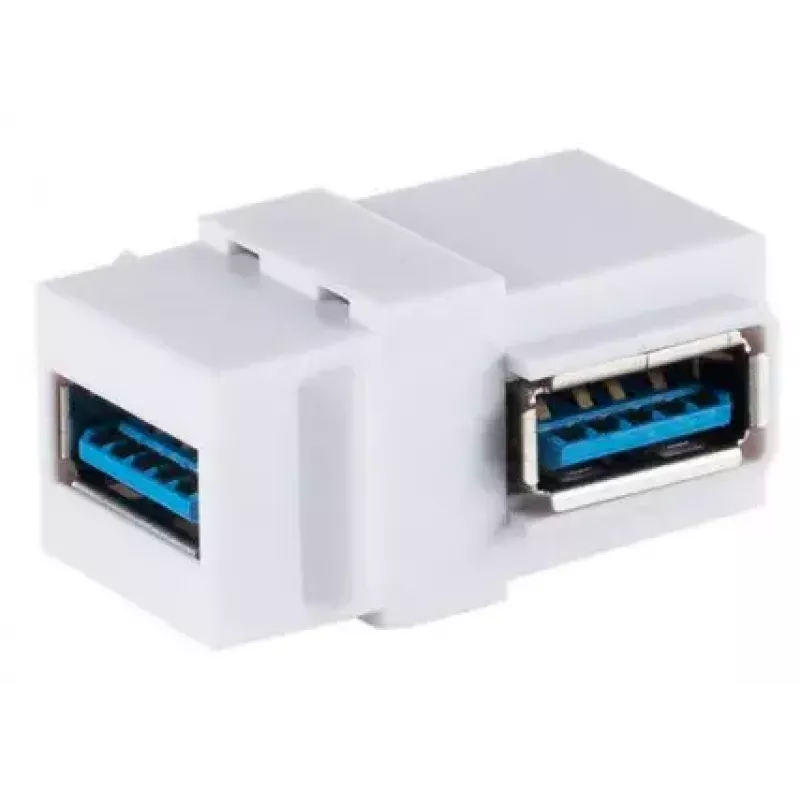 Módulo Keystone ShiverPeaks S/CONN 08-10042 acodado USB A blanco