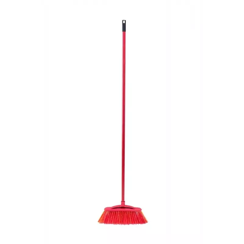 Escoba de exterior VILEDA modelo 128763, cerdas duras, tecnopolímero, roja