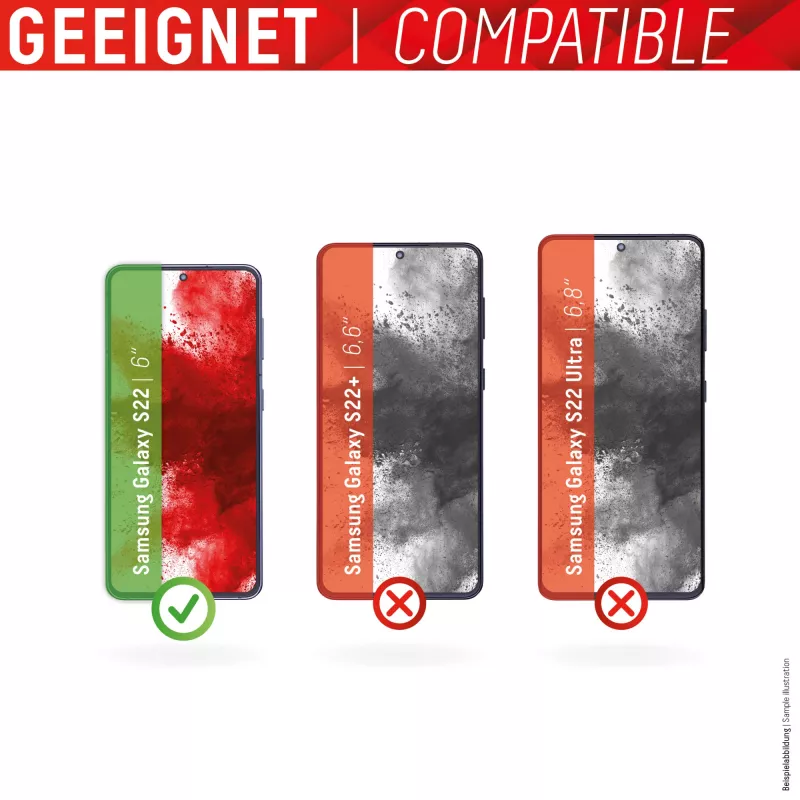 Displex Full Cover lámina protectora de pantalla Samsung Galaxy S22 de vidrio templado