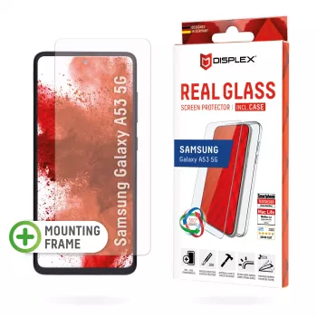 Lámina protectora de pantalla + funda Displex para Samsung Galaxy A53 5G, cristal templado