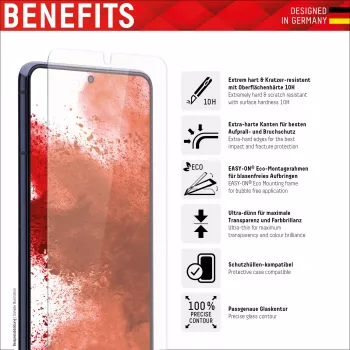 Lámina protectora de pantalla + funda Displex para Samsung Galaxy A53 5G, cristal templado