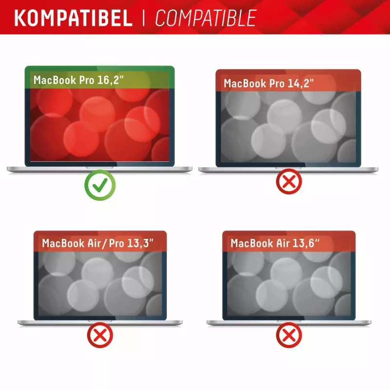 Filtro magnético de privacidad de 2 vías Displex PRIVACY SAFE para MacBook Pro 16,2''
