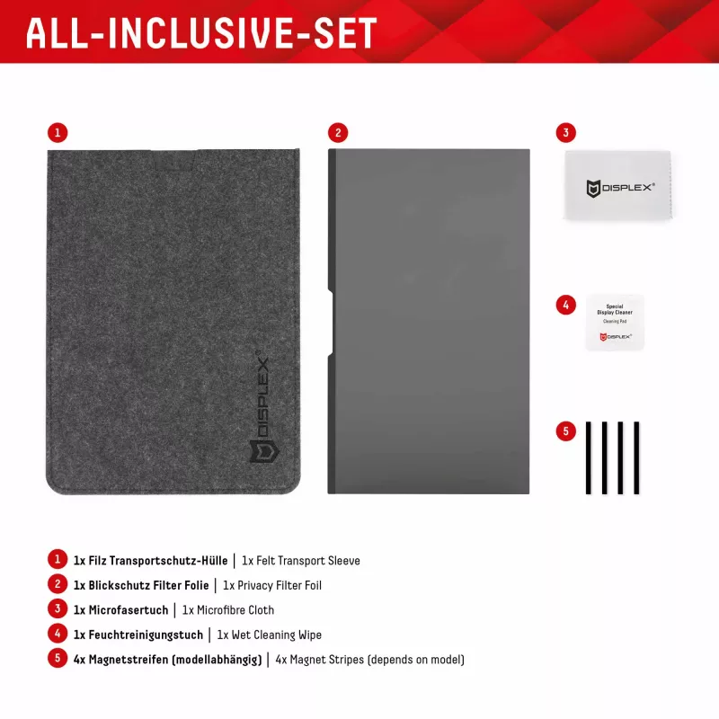 Filtro magnético de privacidad de 2 vías Displex PRIVACY SAFE para MacBook Pro 16,2''