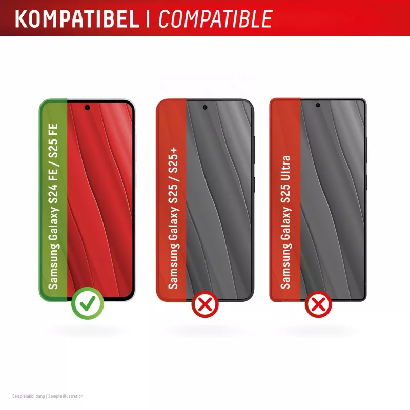 Protector de pantalla Displex (10H) para Samsung Galaxy S25 FE/S24 FE, marco de montaje Eco, antiaarañazos