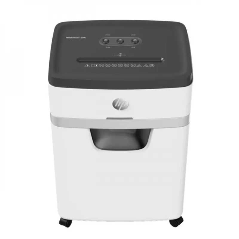 Destructora de documentos HP OneShred 12MC corte en micro 2x15 mm 12 hojas 25 L 65 dB 220 mm Blanco