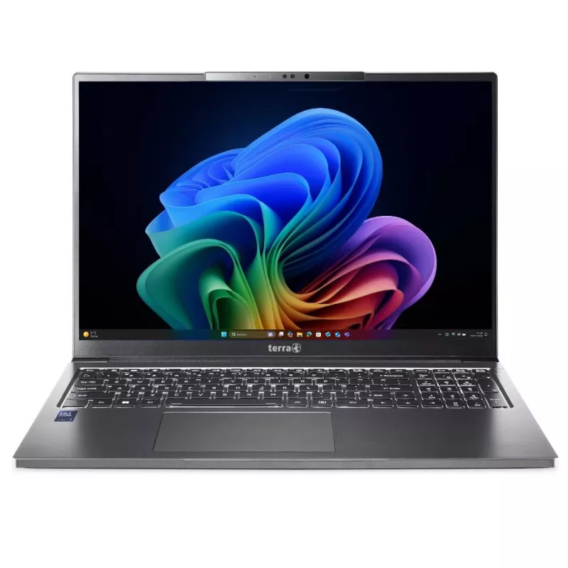 TERRA Mobile 1671L Copilot+ PC Intel Core Ultra 7 258V Portátil 40,6 cm (16 pulgadas) WQXGA 32 GB DDR5-SDRAM 1 TB SSD Wi-Fi 7 (802.11be) Windows 11 Pro Alemán Gris