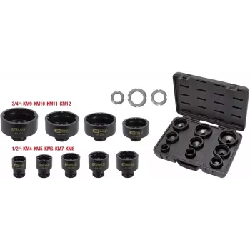 Juego de vasos KS Tools 450.5020 — 9 vasos, peso 7,82 kg