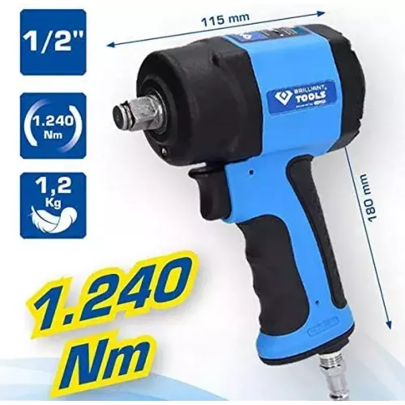 KS Tools Brilliant Tools BT160400 Llave de impacto neumática, máx. 415 Nm
