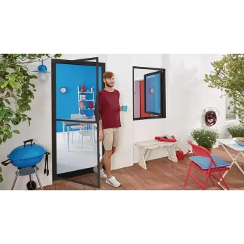 Mosquitera para puerta TESA 55192-00003-00 ancho 1000 mm alto 2200 mm antracita