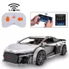 Jamara CaDA Audi R8 Coupé 1:14 gris, set de bloques RC 2,4 GHz