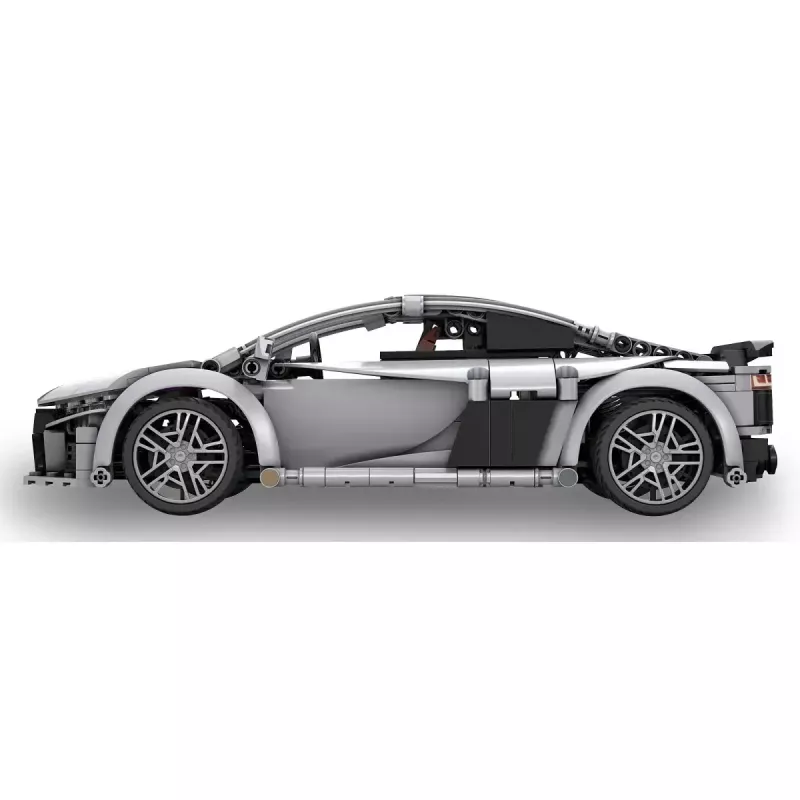 Jamara CaDA Audi R8 Coupé 1:14 gris, set de bloques RC 2,4 GHz