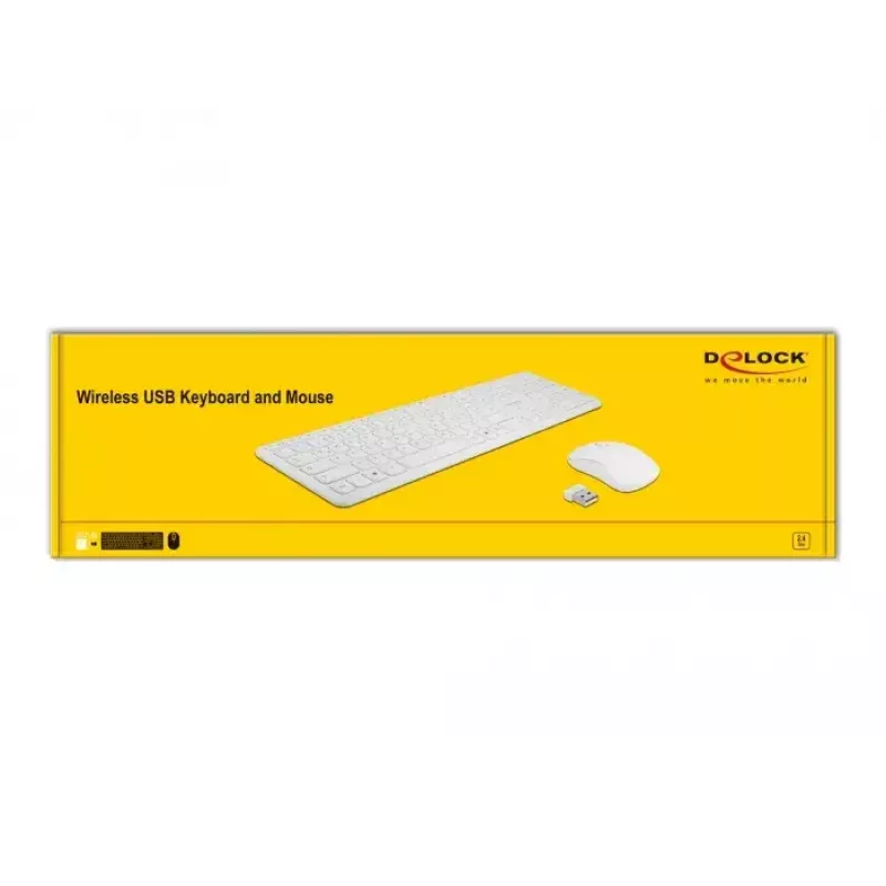 Conjunto de teclado y ratón universal RF inalámbrico DeLOCK 12703