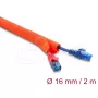 Funda protectora de cables autoadhesiva DELOCK 2 m × 16 mm naranja