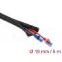 Funda protectora de cables autoadhesiva de doble capa DELOCK 5 m x 19 mm negro