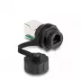 Conector de cable DeLOCK RJ12 hembra a RJ12 hembra IP68 impermeable negro