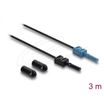 Cable adaptador de fibra óptica DELOCK 91026, multimodo POF, 3 m, negro/azul, 1 ud.