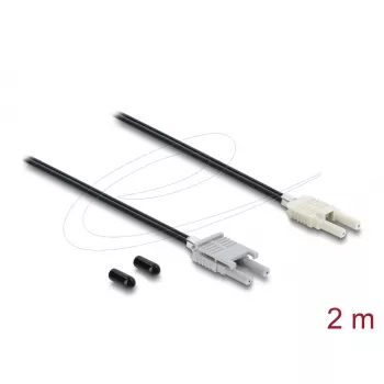 Cable adaptador de fibra óptica DELOCK 91028 multimodo, 2 m, negro/gris