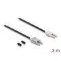 Cable adaptador de fibra óptica DELOCK 91030, multimodo POF, 3 m, negro/gris