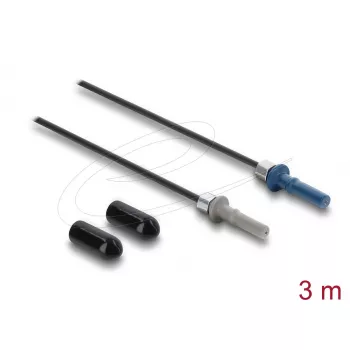 Cable adaptador de fibra óptica DELOCK 91035 multimodo 3 m, negro/gris/azul, 1 ud.