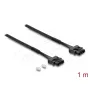 Cable de conexión servo de fibra óptica POF de plástico DELOCK ST a ST 1 m, negro