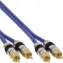 Cable de audio RCA InLine Premium 2x conector macho RCA / macho RCA dorado 5 m