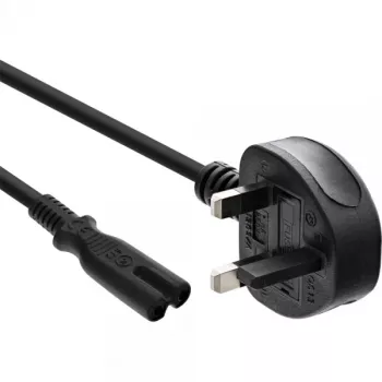 Cable de alimentación InLine conector macho Inglaterra / conector hembra Euro 8, 1,8 m, BS 1363, conector hembra C7, 250 V, 2,5 A